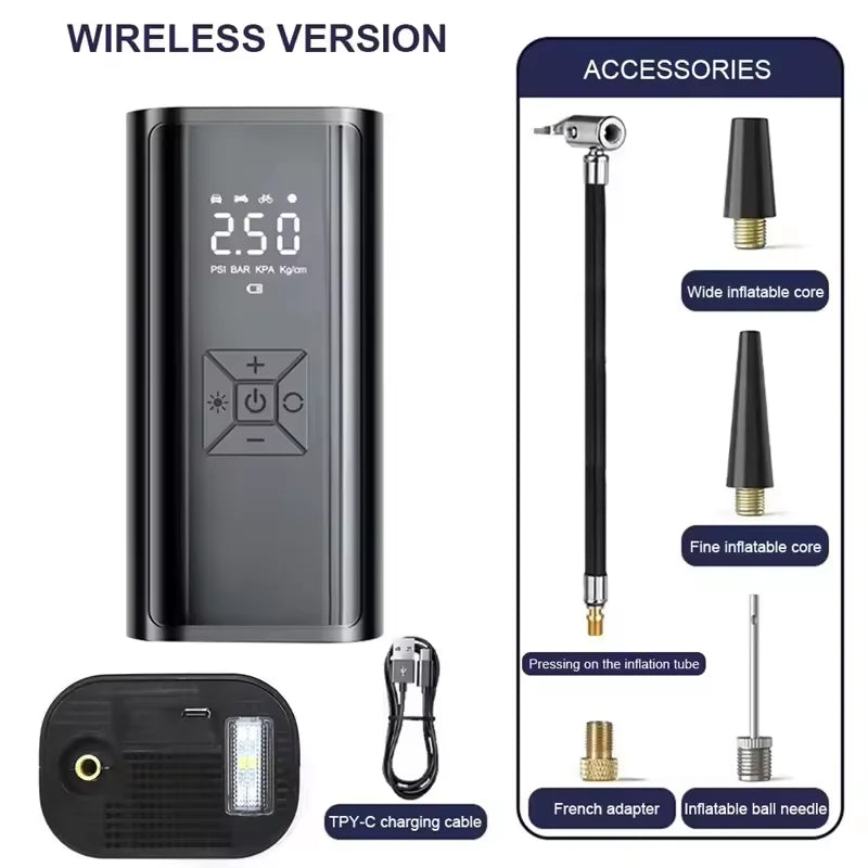 H&F Ultra-Fast Wireless Tire Inflator & Power Bank